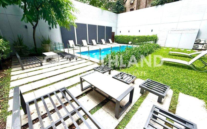 SALGUERO y CASTEX semipiso 107m2 2 dormitorios en suite dep servicio cochera